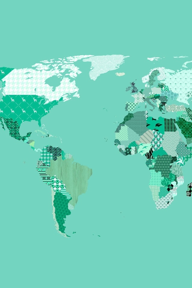 Hd Green World Map Apple Iphone Wallpapers - Venomous Animals World Map -  640x960 Wallpaper 