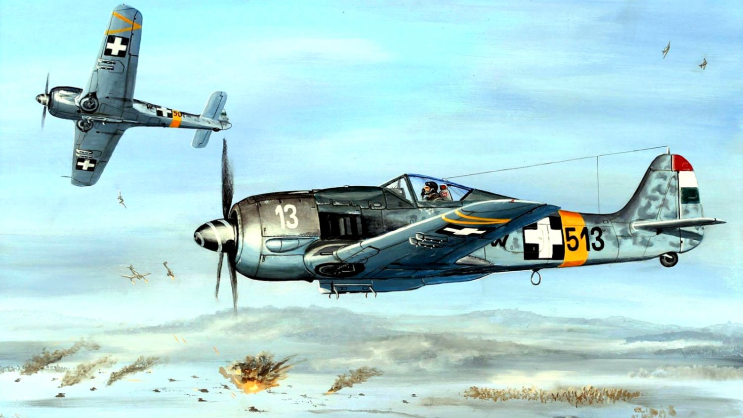 World War Ii Fw 190 Focke Wulf Luftwaffe Germany Military - Focke Wulf 190 Artwork - HD Wallpaper 