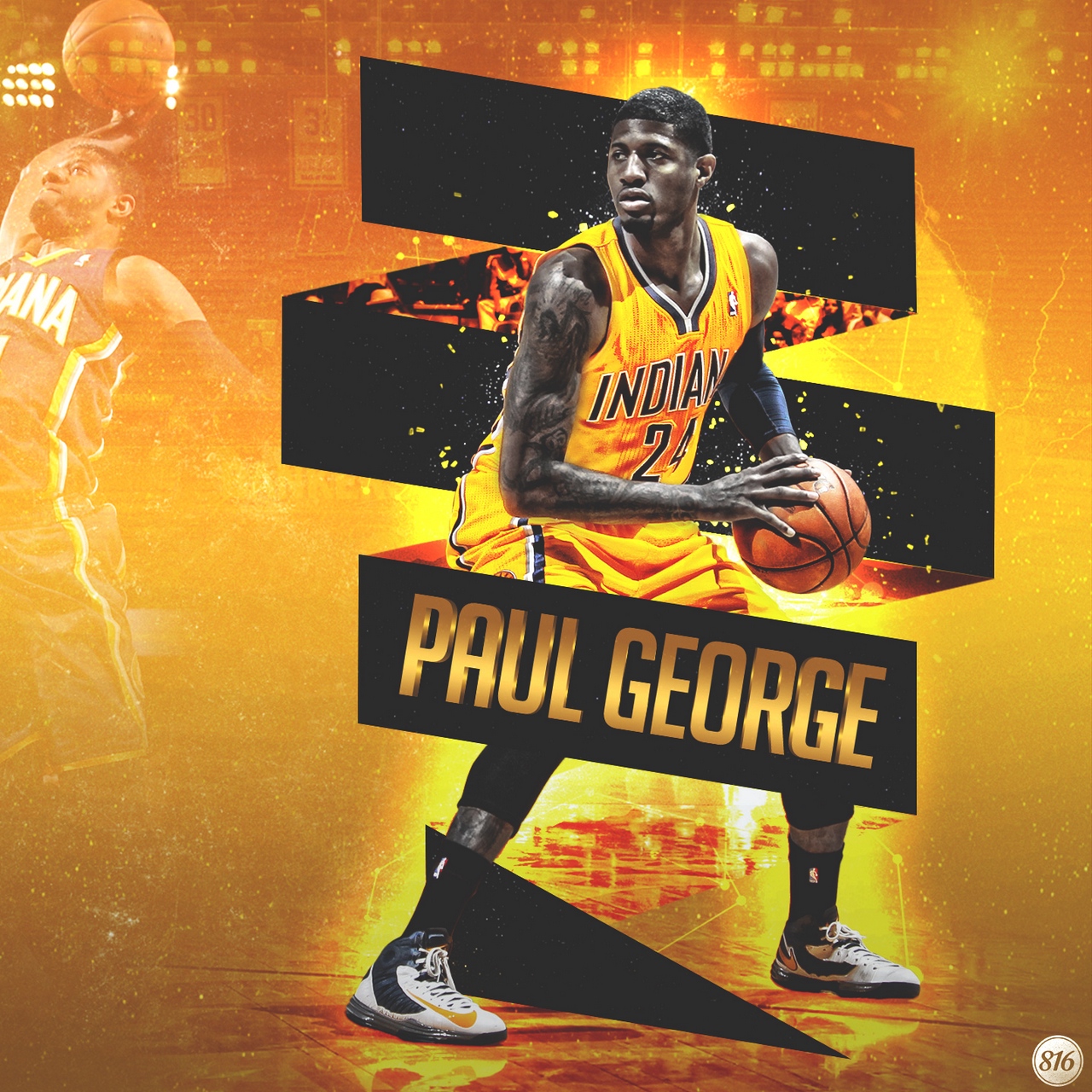 Wallpaper Paul George Indiana Pacers Basketball Paul George Phone Wallpaper Hd 1280x1280 Wallpaper Teahub Io