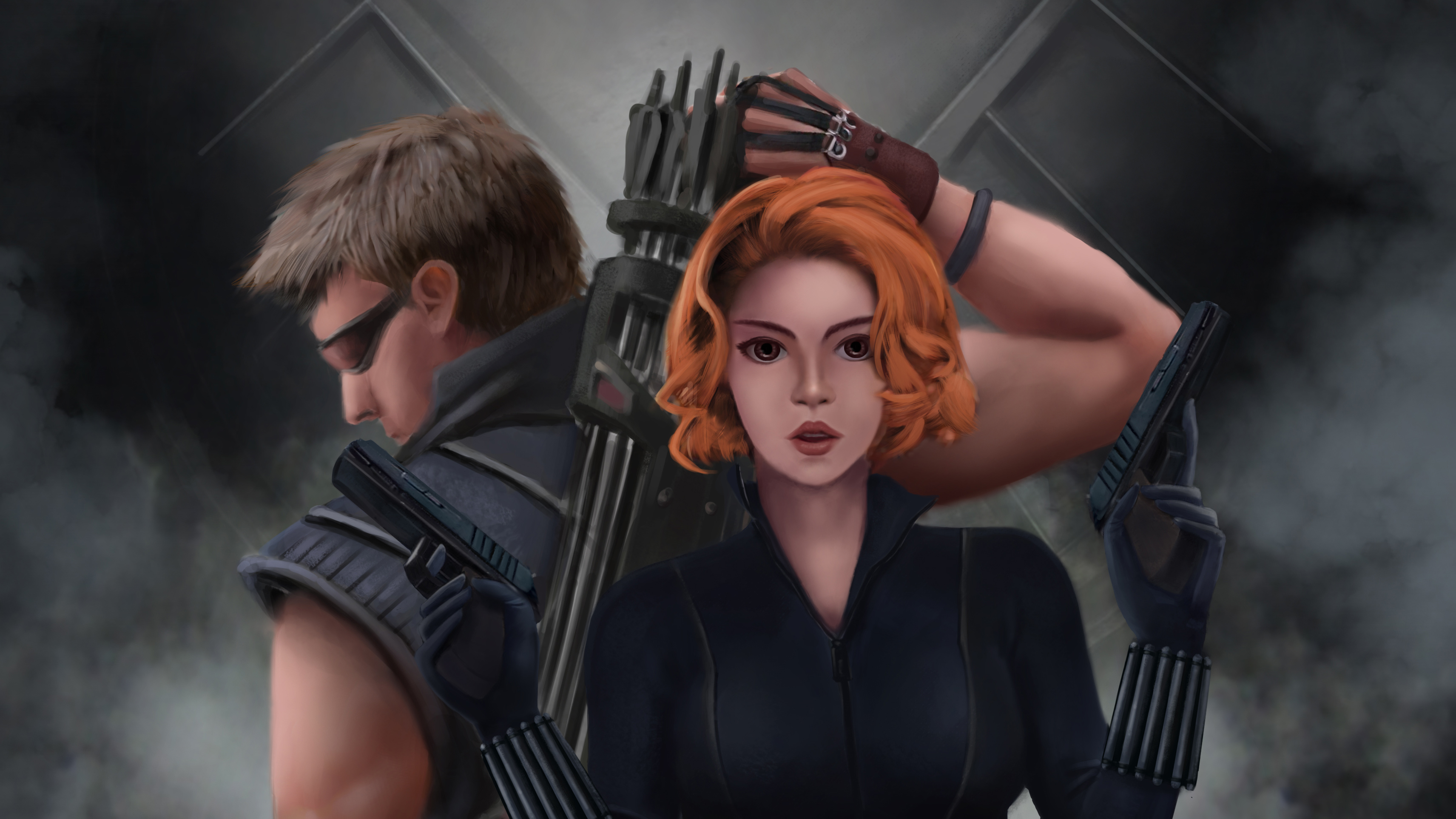 Вдова минус. Black Widow. Hawkeye and Black Widow. Черная вдова рейд.