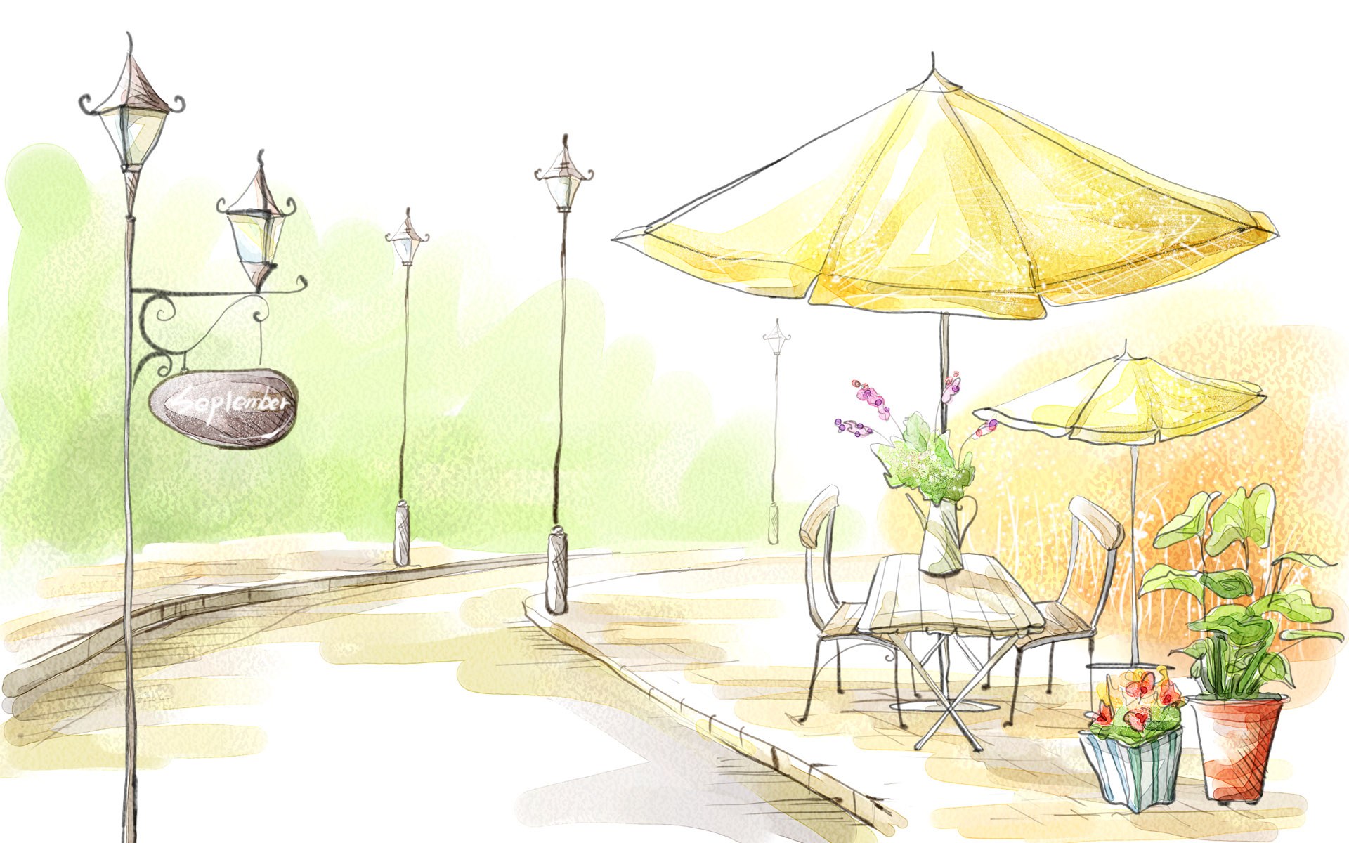 Art And Illustration Image - Coffee Shop Facebook Cover - HD Wallpaper 