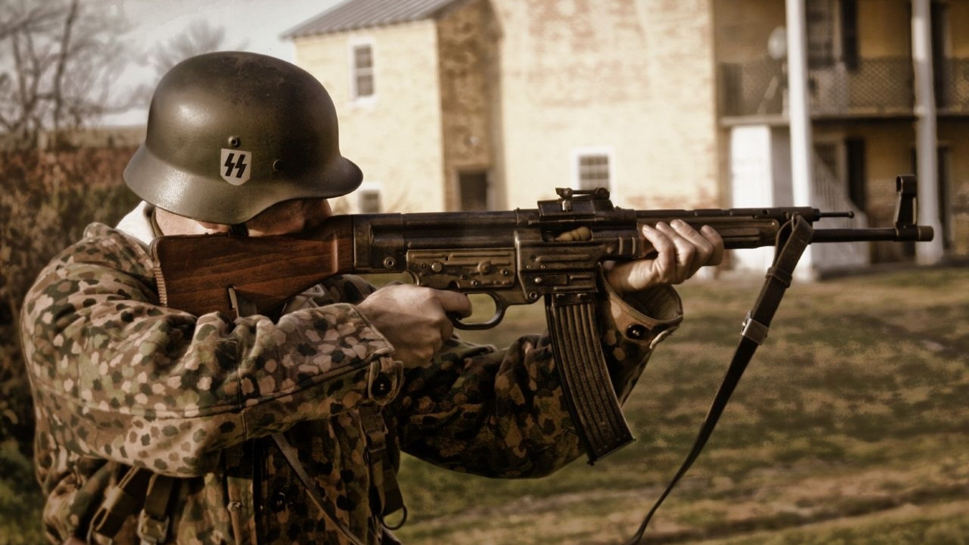 1920x1080, Soldiers War World War Ii Wehrmacht Stg - Waffen Ss Stg 44