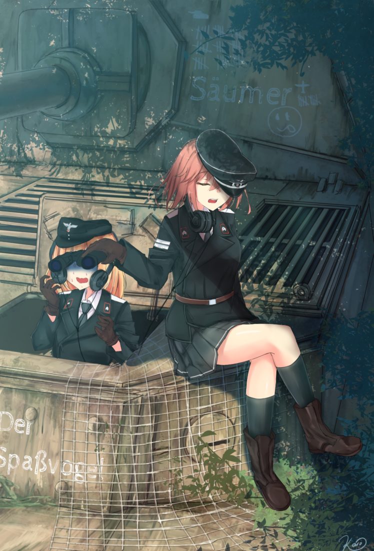 Anime Girl World War 2 - HD Wallpaper 