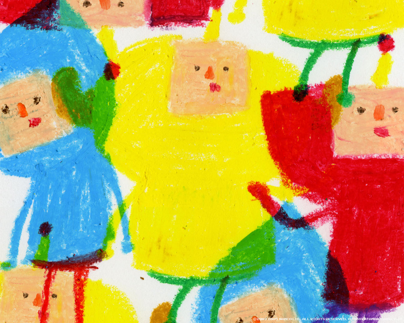 Crayon Prince And Friends - Katamari Concept Art - HD Wallpaper 