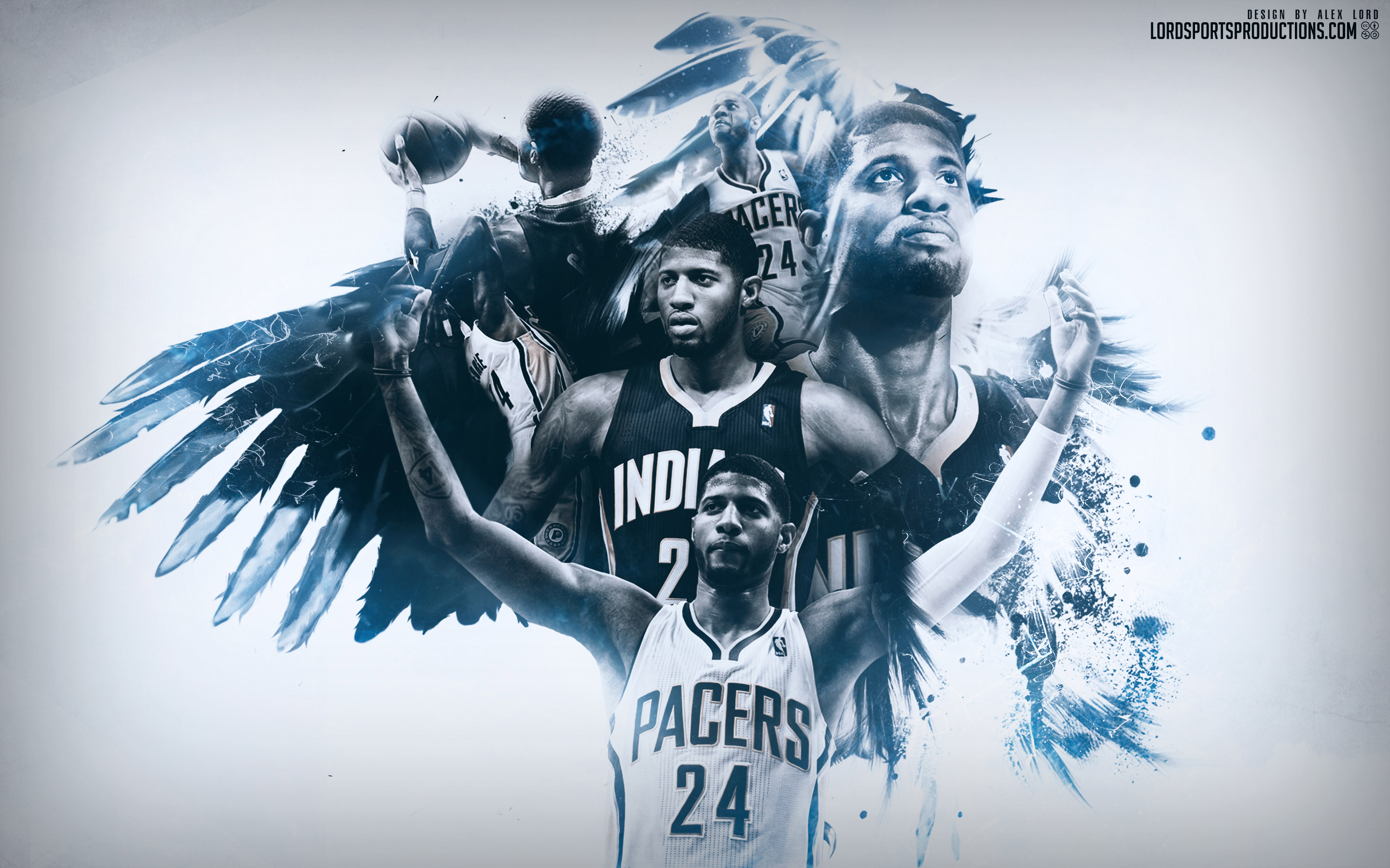 Paul George Indiana Pacers 2015-2016 Wallpaper - Paul George Wallpaper 2017 - HD Wallpaper 