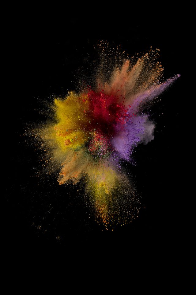 Ios9 Sparkle Color Red Yellow Apple Crayon Dark Iphone - Sfondi Iphone Ios 10 - HD Wallpaper 