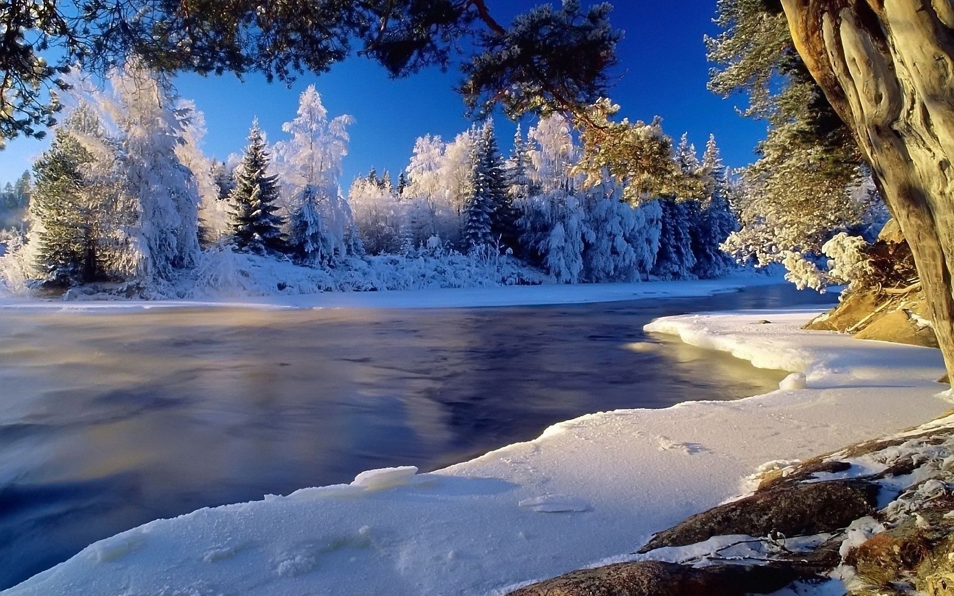 Winter Landscape Hd - HD Wallpaper 