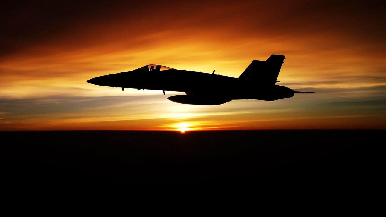 Fighter Jet Sunset - HD Wallpaper 
