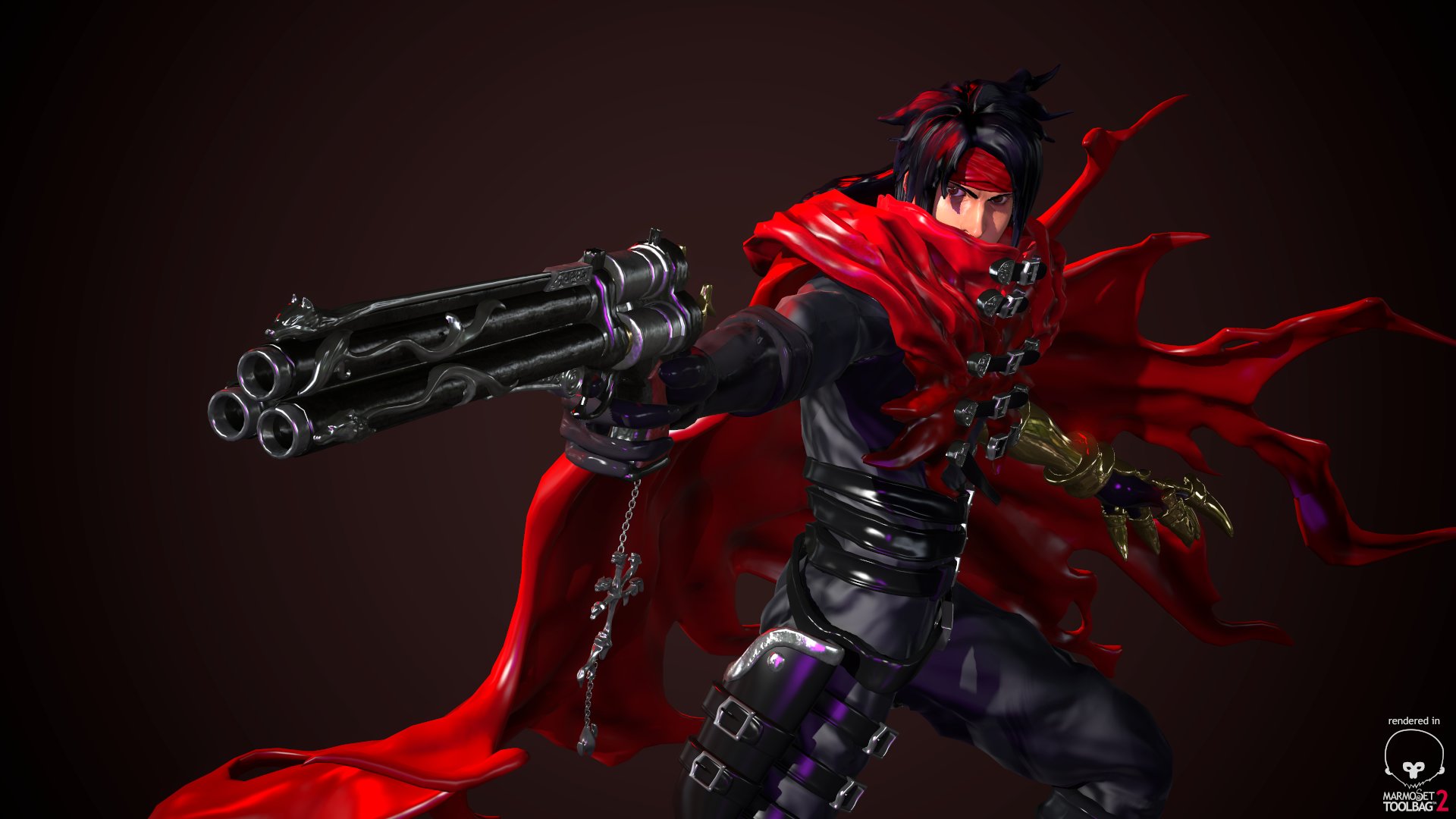 Final Fantasy Vincent Valentine Art - HD Wallpaper 
