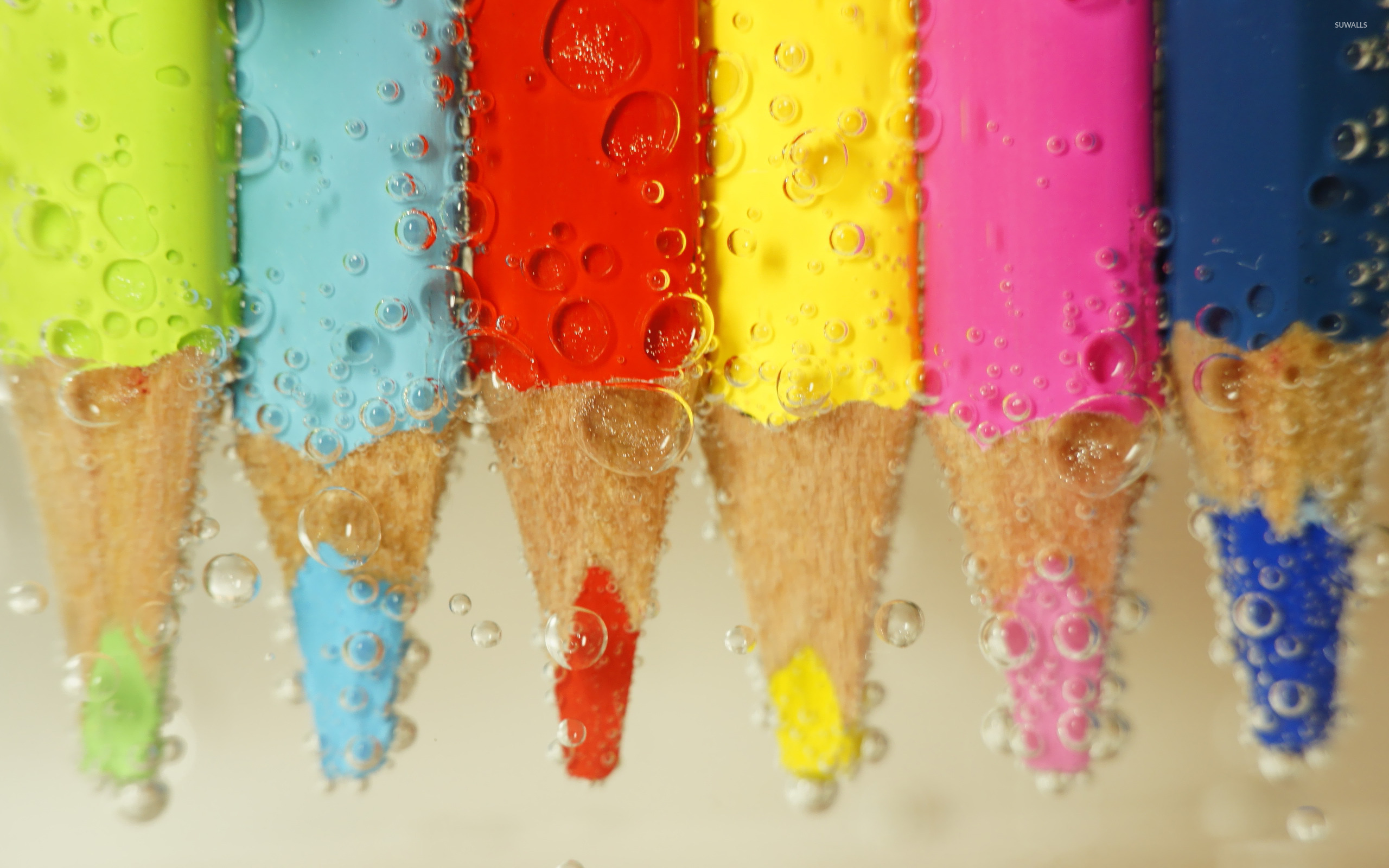 Colored Pencil Water Photography - HD Wallpaper 