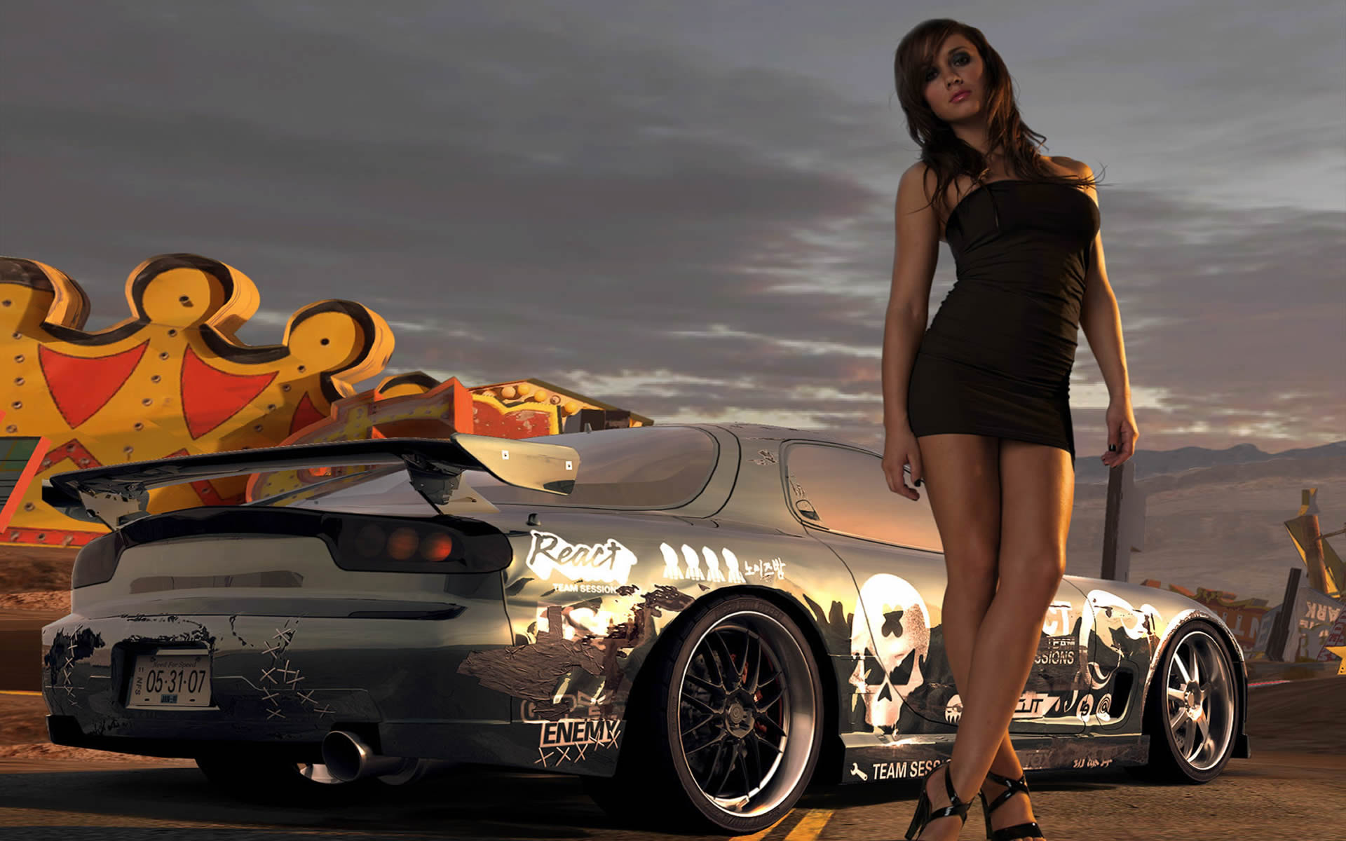 Sexy Girl - Need For Speed Pro Street Poster - HD Wallpaper 