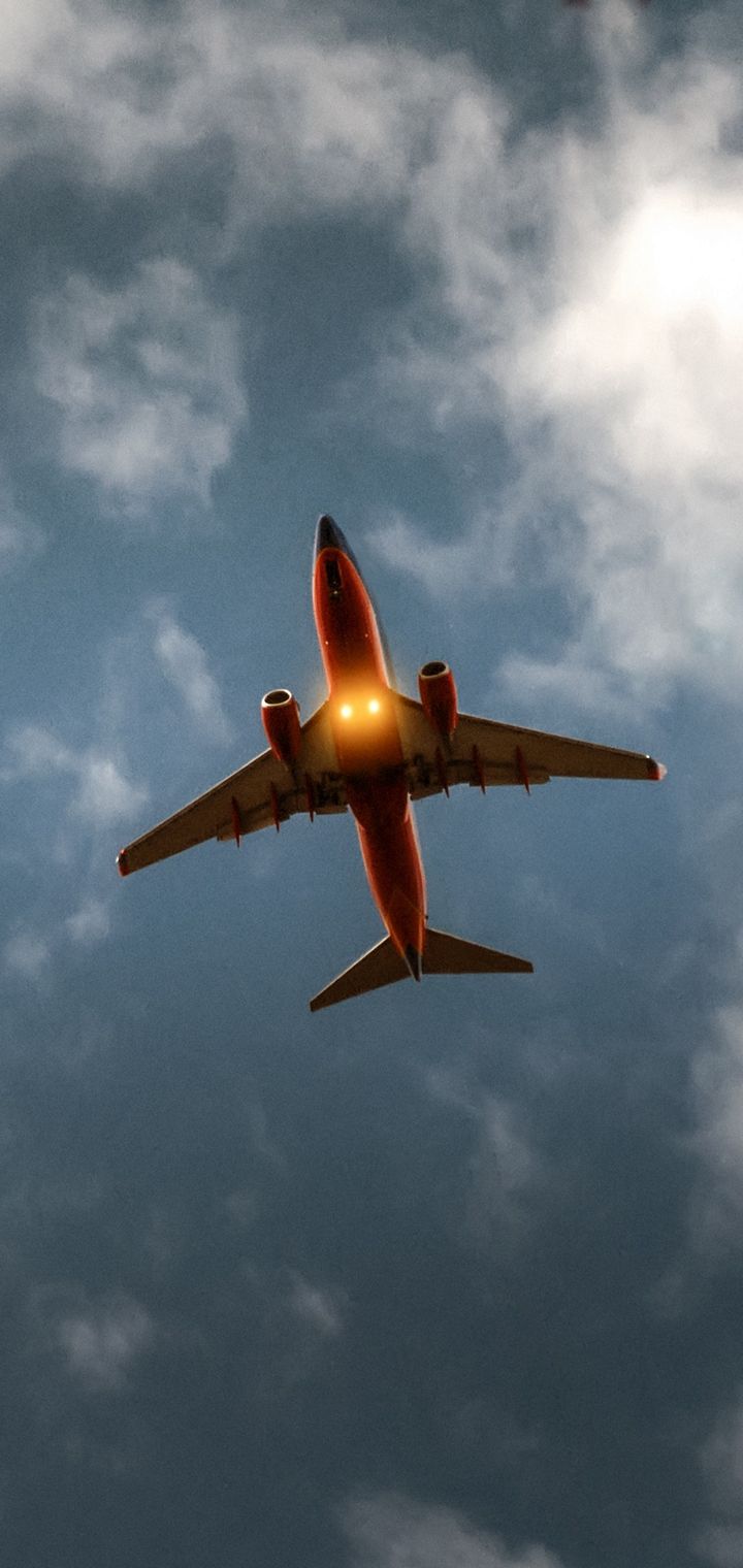 Airplane Sky Clouds Flight Wallpaper - Aviation Wallpaper Iphone Xs Max - HD Wallpaper 