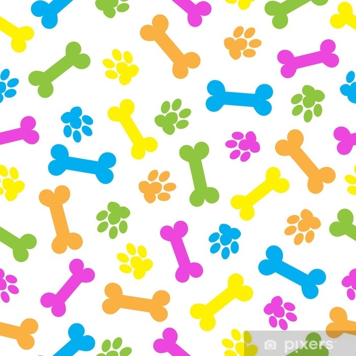 Colorful Dog Paw Background - HD Wallpaper 