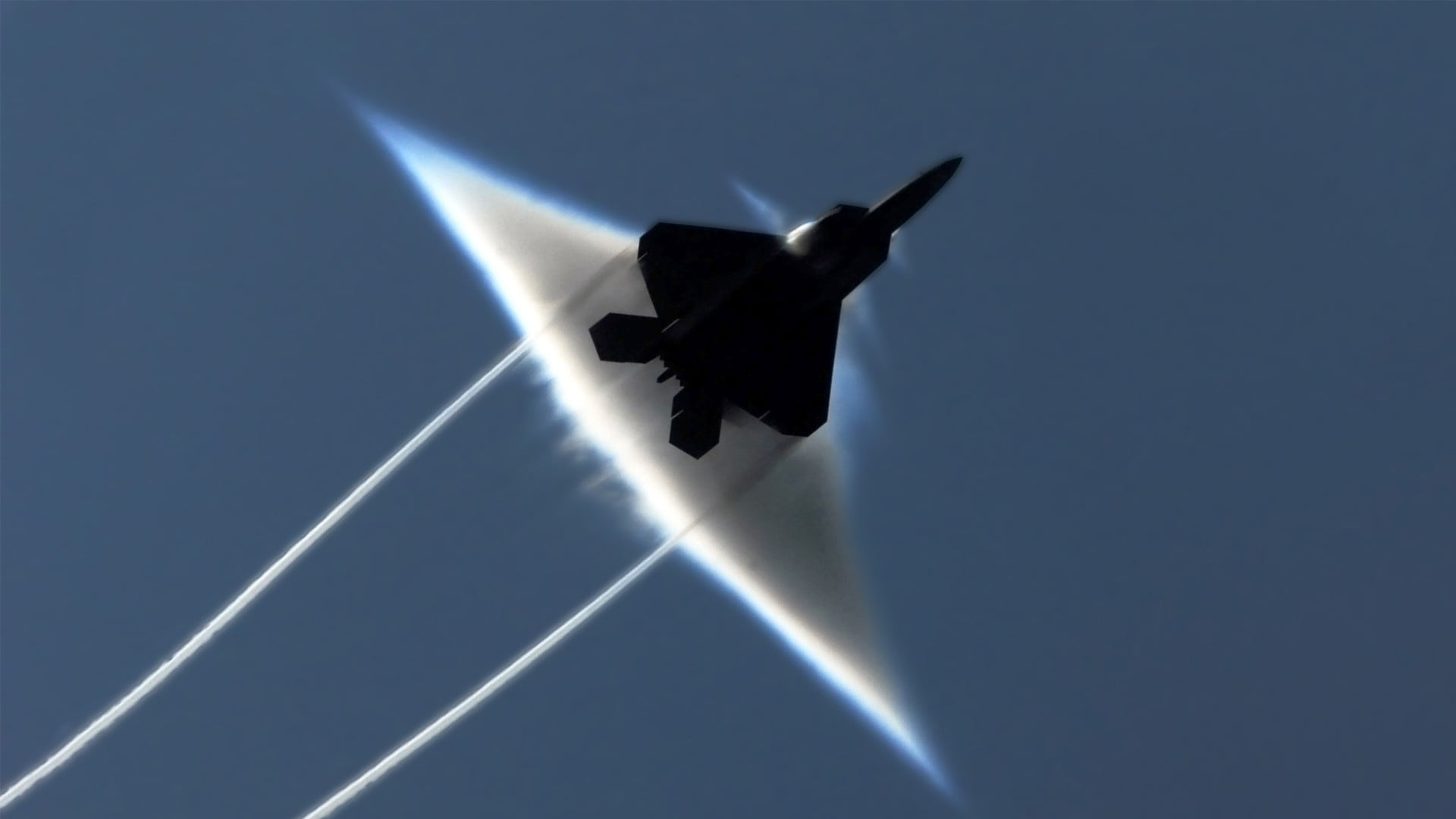 F 22 Raptor Sonic Boom - HD Wallpaper 