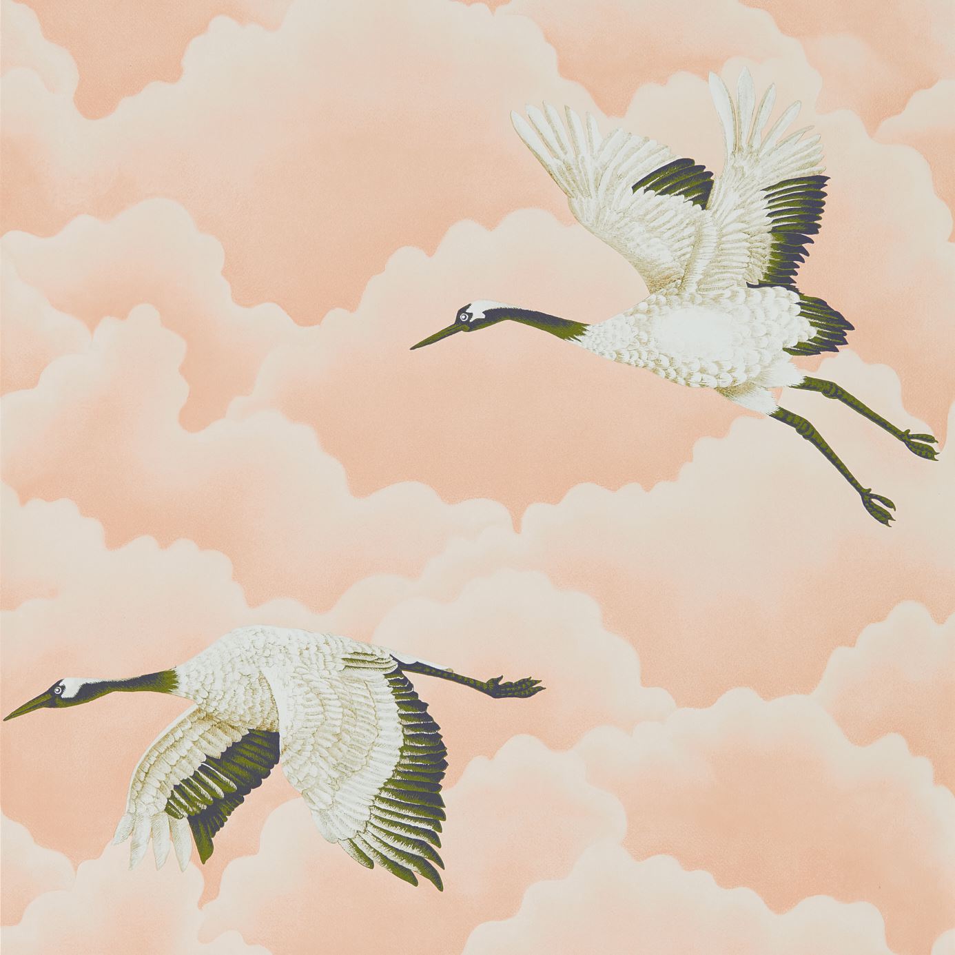 Cranes In Flight, A Wallpaper By Harlequin, Part Of - Harlequin Crane - HD Wallpaper 