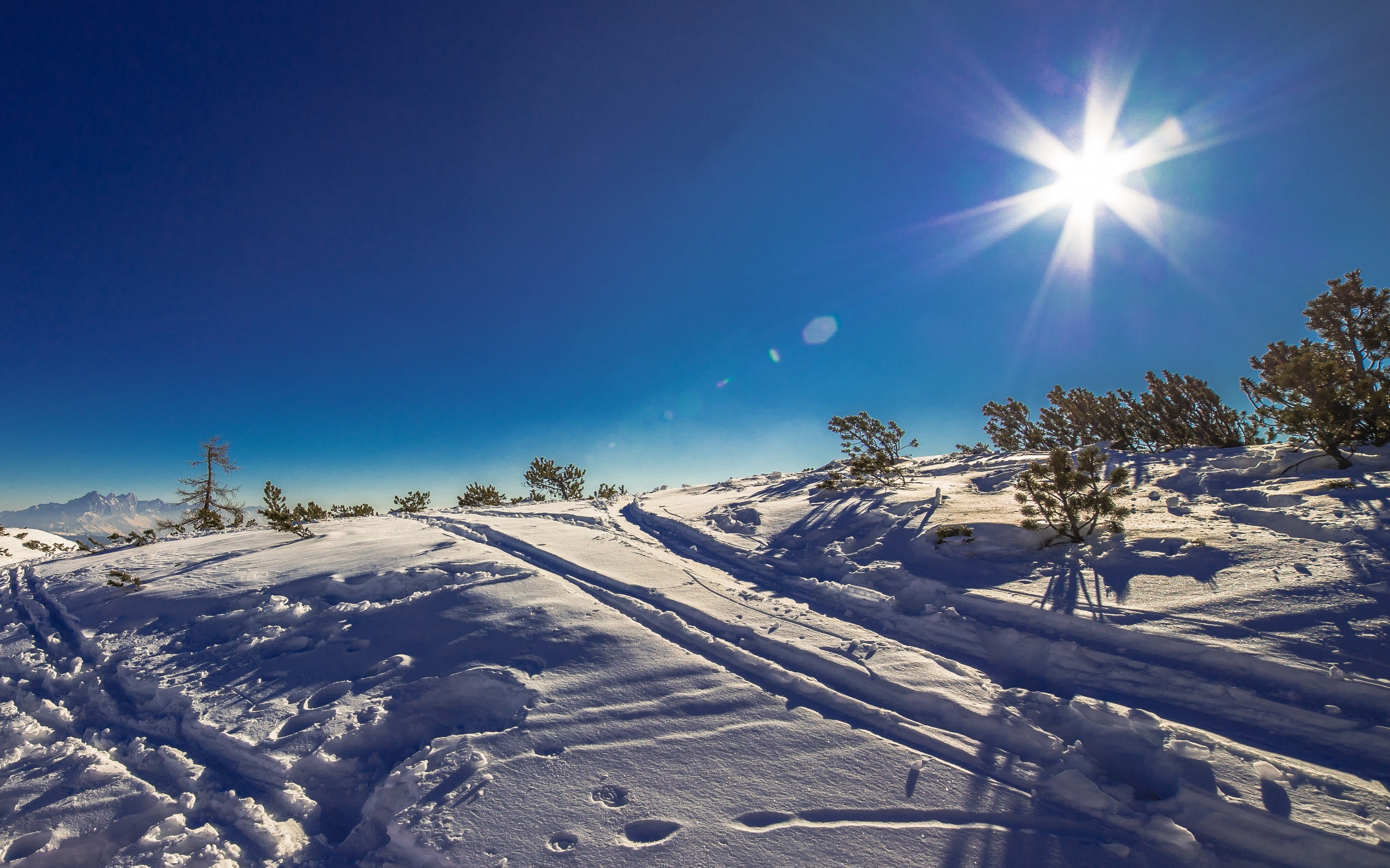 Sunny Day In This Winter Landscape Wallpaper - Passenger Let Her Go Traduzione - HD Wallpaper 