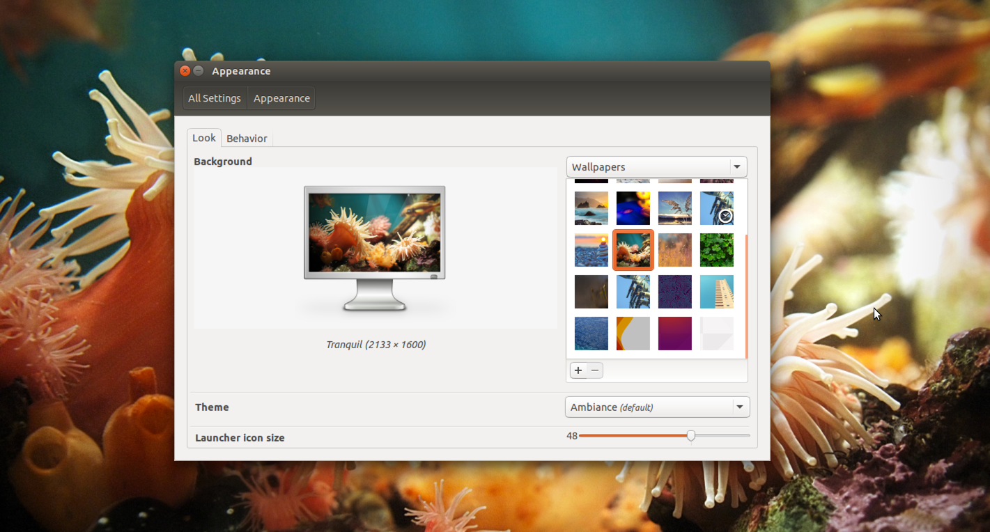 Preview Behind New Ubuntu Linux Desktop Picture Wallpaper - Change Desktop Background In Ubuntu - HD Wallpaper 