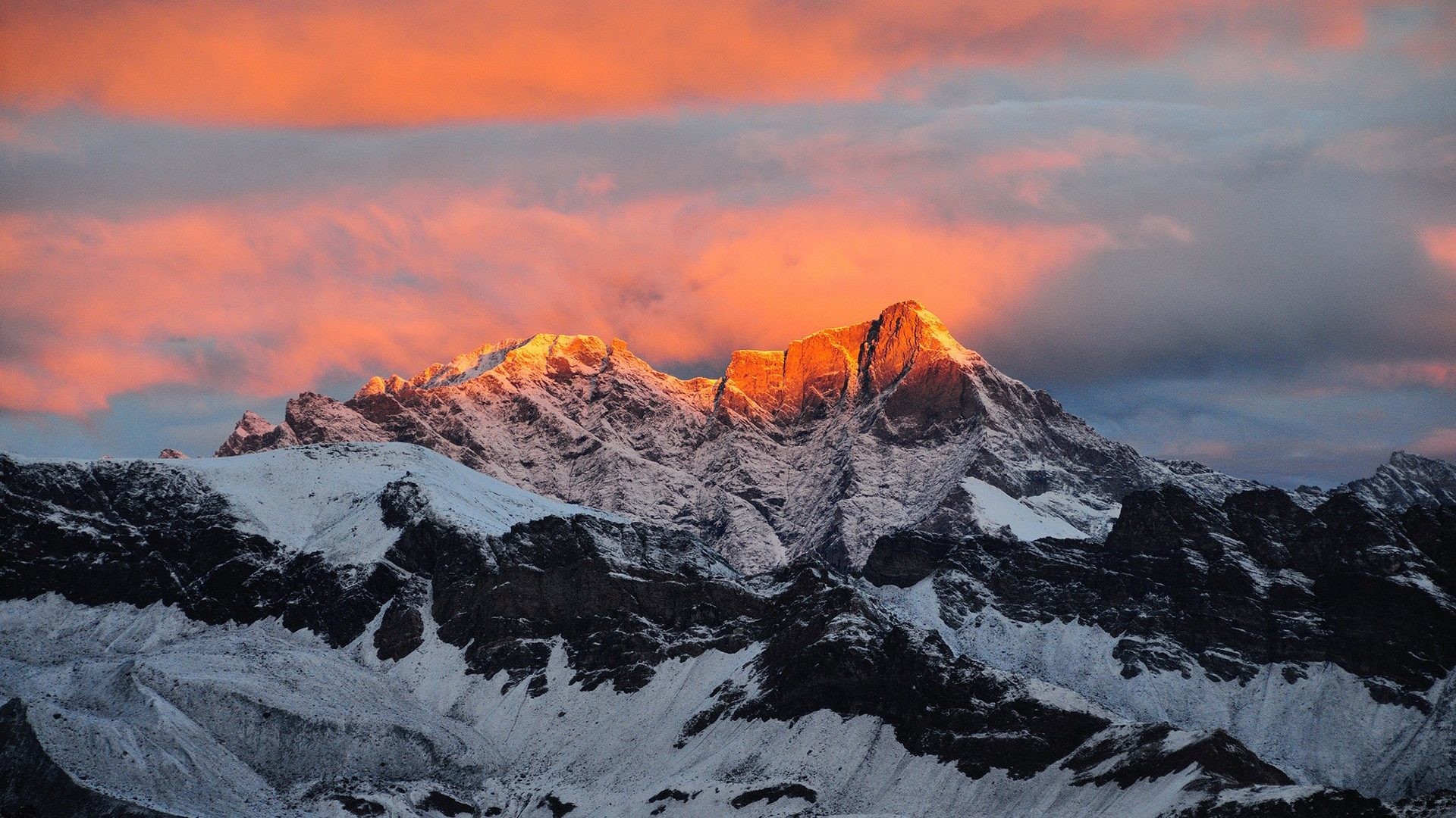 Everest Nature Sunset Snow Mountains Sunsets Mount - Mount Everest Background - HD Wallpaper 