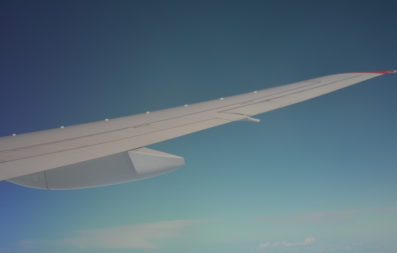 Photo Wallpaper White, The Sky, Space, Clouds, Flight, - Wide-body Aircraft - HD Wallpaper 