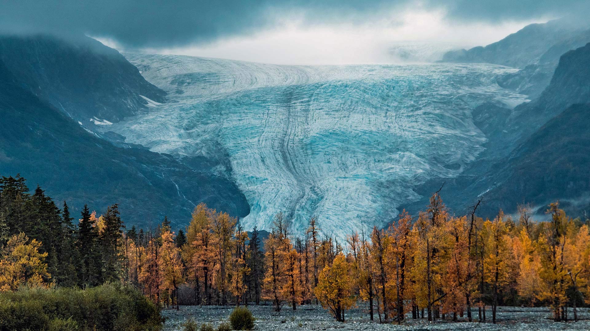 Exit Glacier At Kenai Fjords National Park - HD Wallpaper 