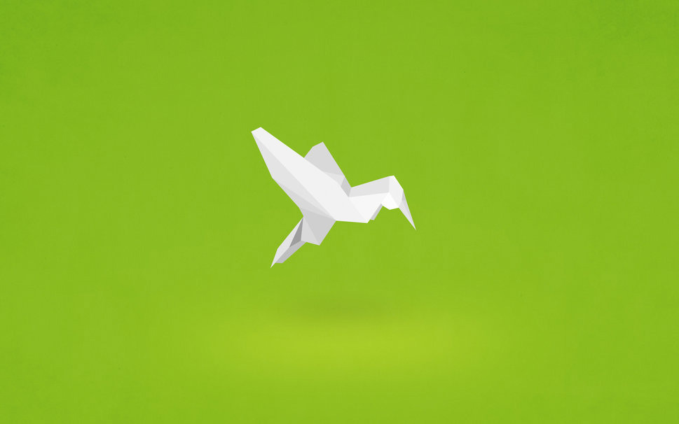 Paper Hummingbird Minimalist - HD Wallpaper 