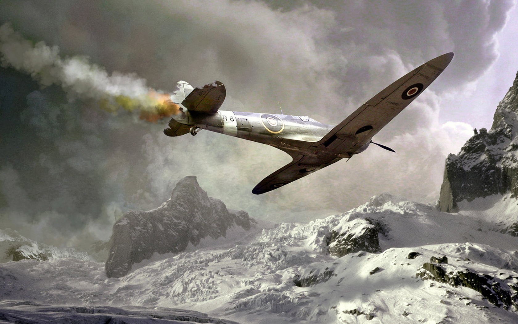 Spitfire Wallpaper Combat - HD Wallpaper 