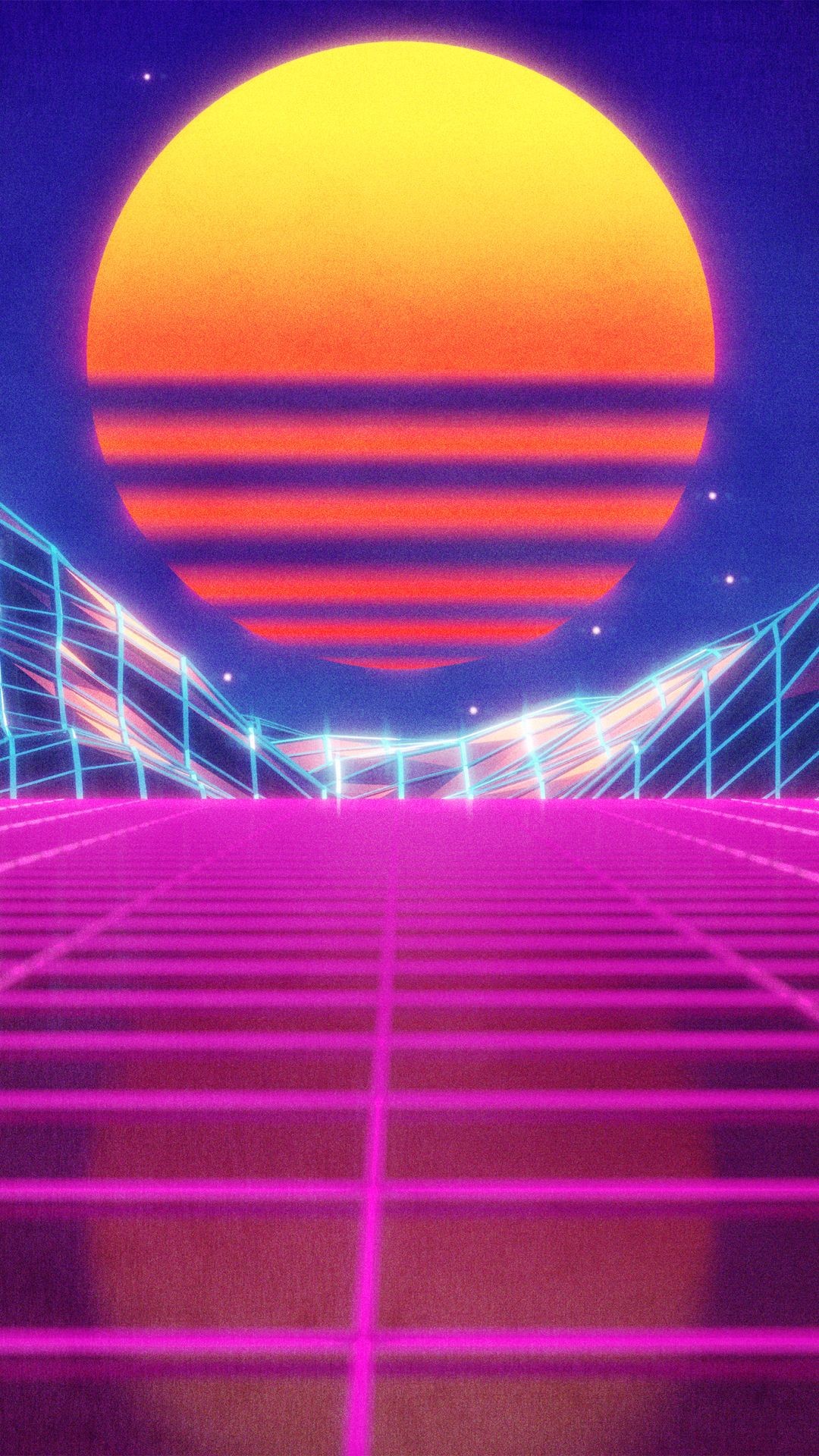 1080x1920, 8 Retro Wave Apple/iphone 6 Wallpapers - Retrowave Wallpaper Phone - HD Wallpaper 