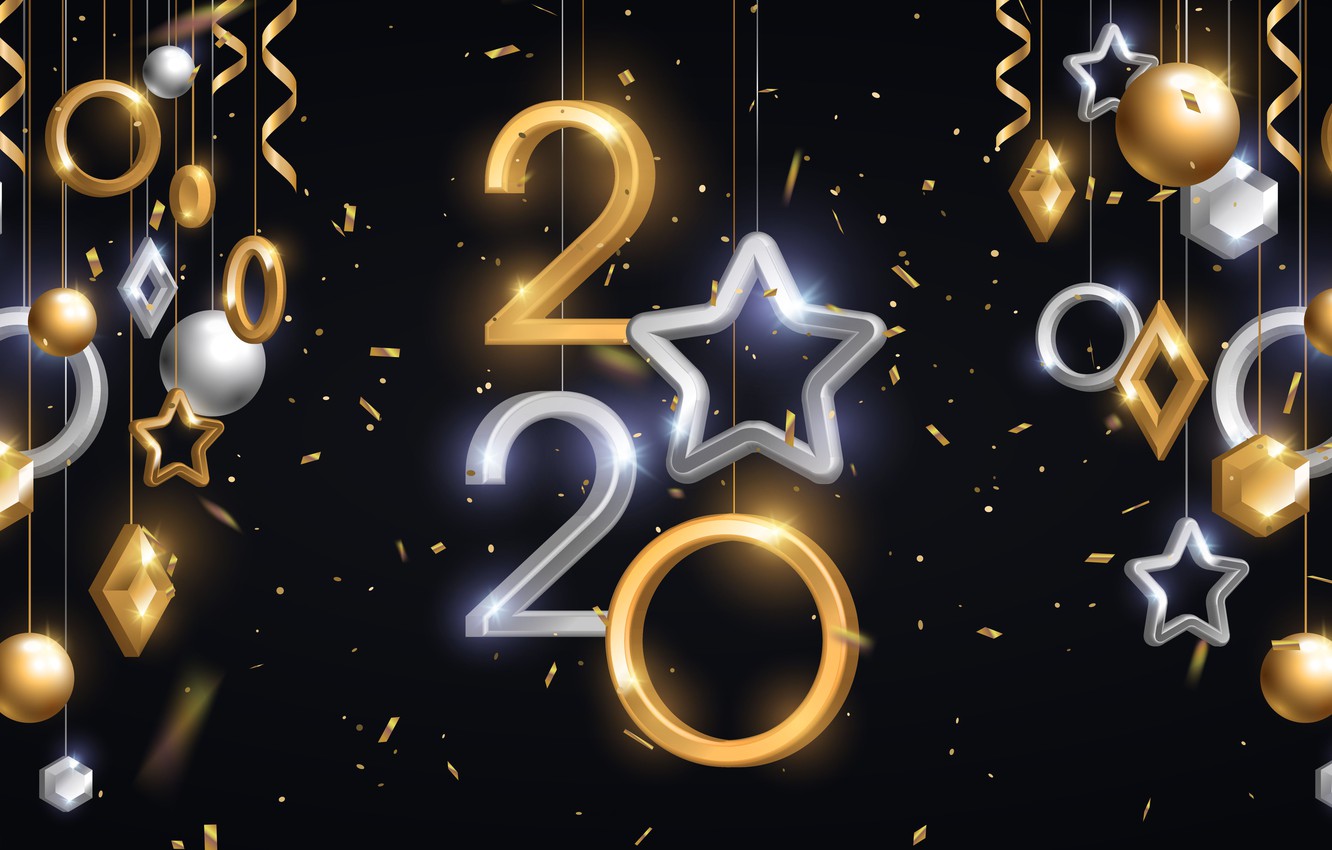 Photo Wallpaper Christmas, New Year, Happy New Year, - Обои Новый Год 2020 - HD Wallpaper 