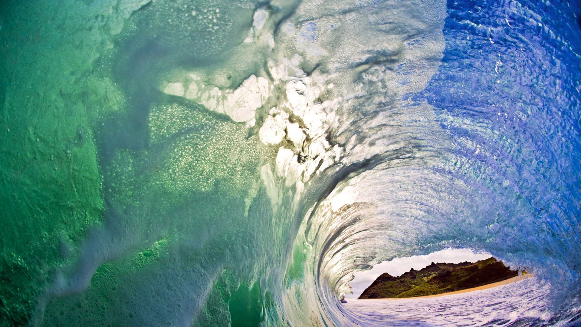 Ocean Wave Background - HD Wallpaper 