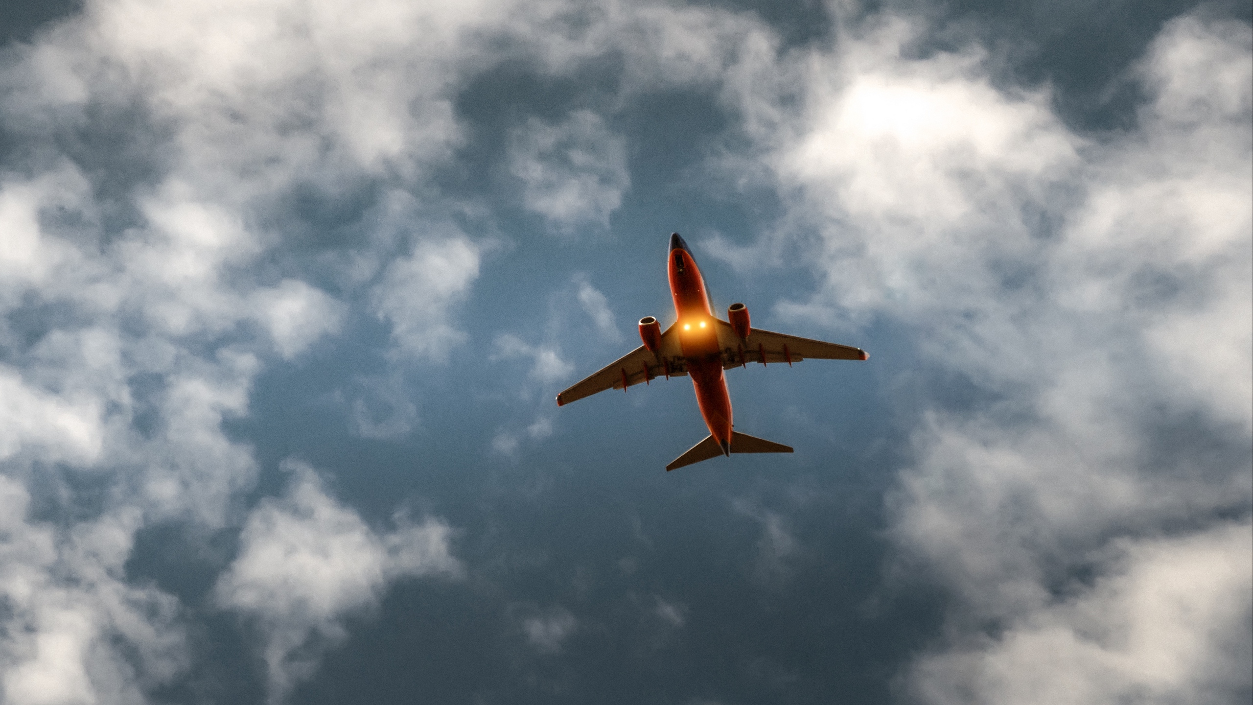 Wallpaper Airplane, Sky, Clouds, Flight - Sky Airplane - HD Wallpaper 