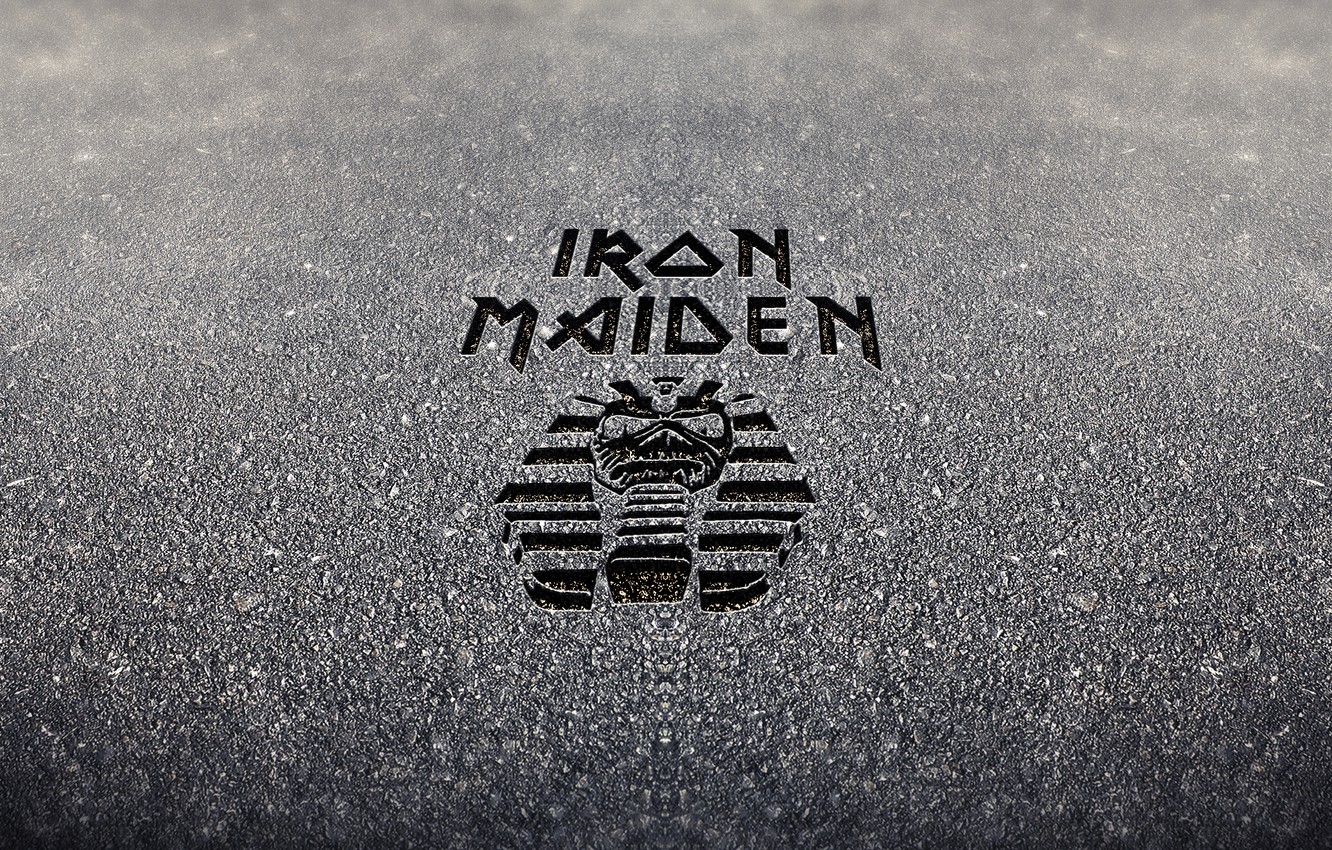 Photo Wallpaper Logo, Iron Maiden, Heavy Metal, Cement, - Lane - HD Wallpaper 