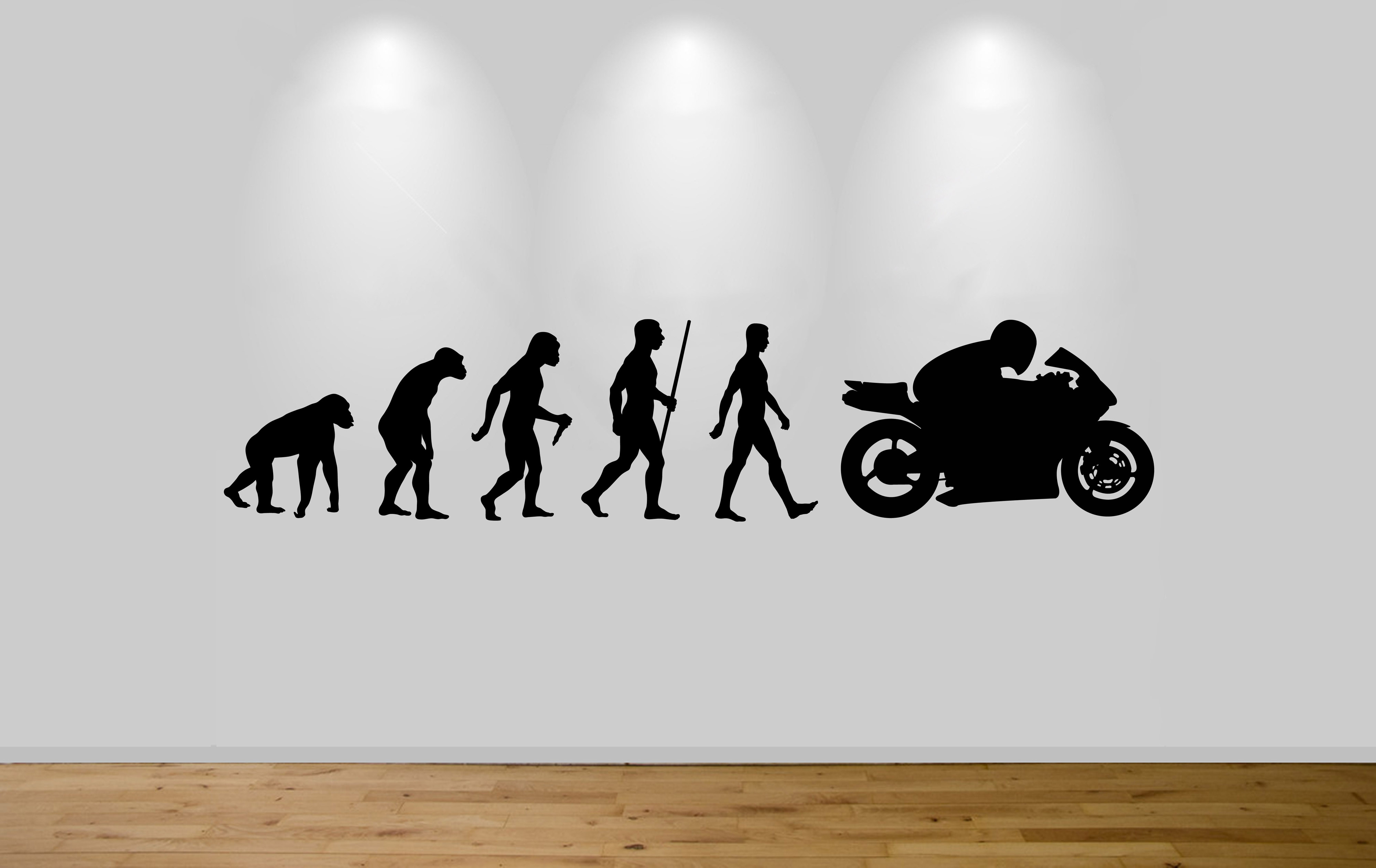 Motorcycle Wallpaper For Walls High Quality Custom - Evolution Of Man Drone - HD Wallpaper 