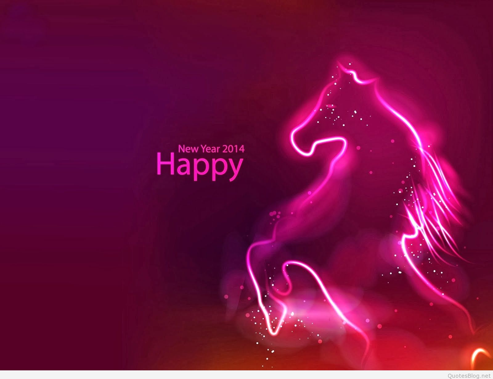 Tet New Year Wishes Image Happy Lunar New Year 2014 - Horse Pic With New Year Wishes - HD Wallpaper 