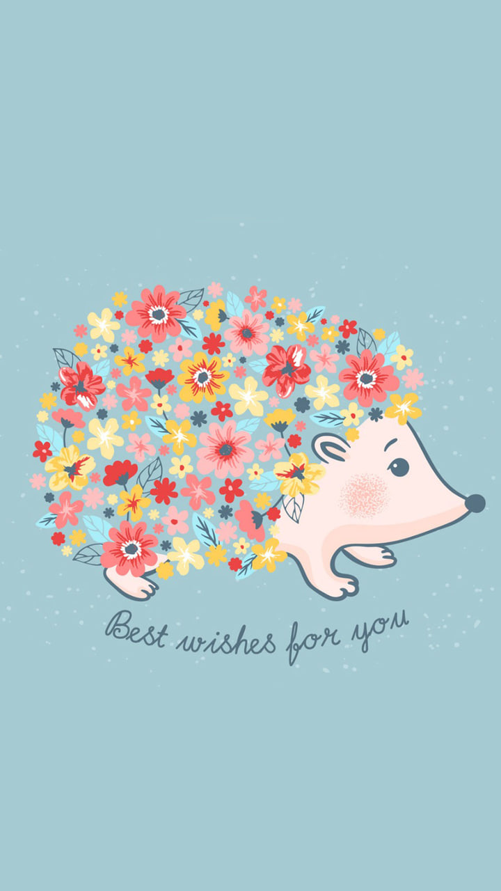 Hedgehog, Wallpaper, And Best Wishes Image - Cute Cartoon Hedgehog - HD Wallpaper 