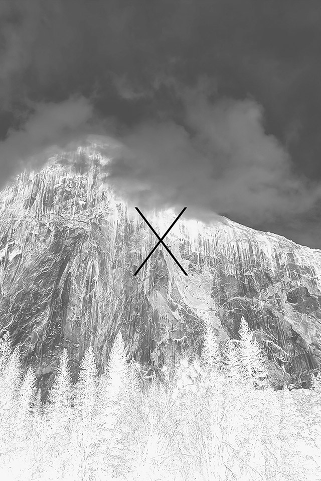 Com Apple Wallpaper Mac Os Yosemite X Gray Iphone4 - X Wallpaper Iphone Yosemite Black - HD Wallpaper 