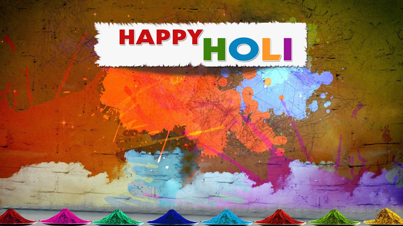 2017 Ka Wallpaper - Happy Holi Full Hd - 1600x900 Wallpaper 