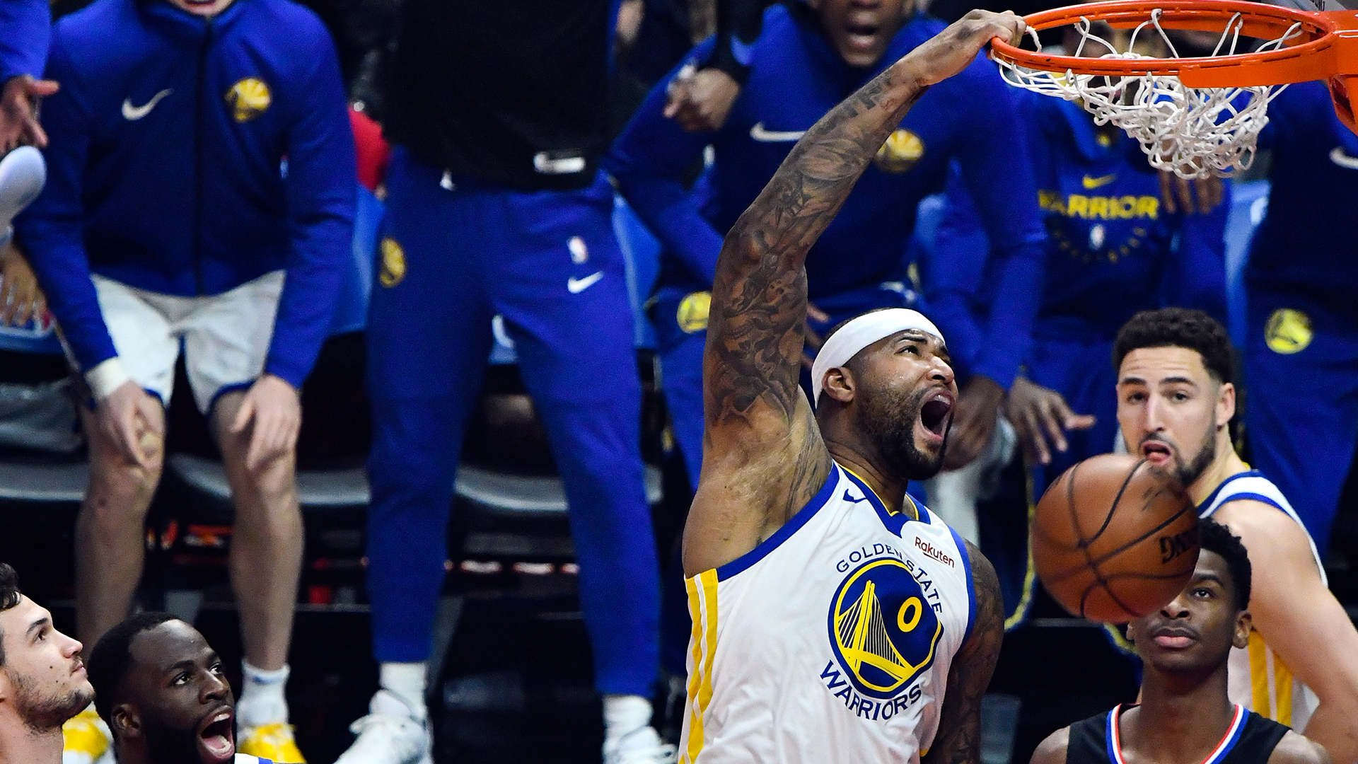 Demarcus Cousins Warriors Debut - HD Wallpaper 