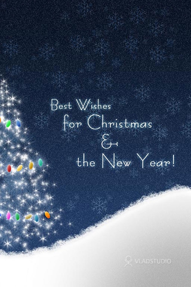 Hd Best Wishes For New Year Apple Iphone Wallpapers - Christmas Snow - HD Wallpaper 