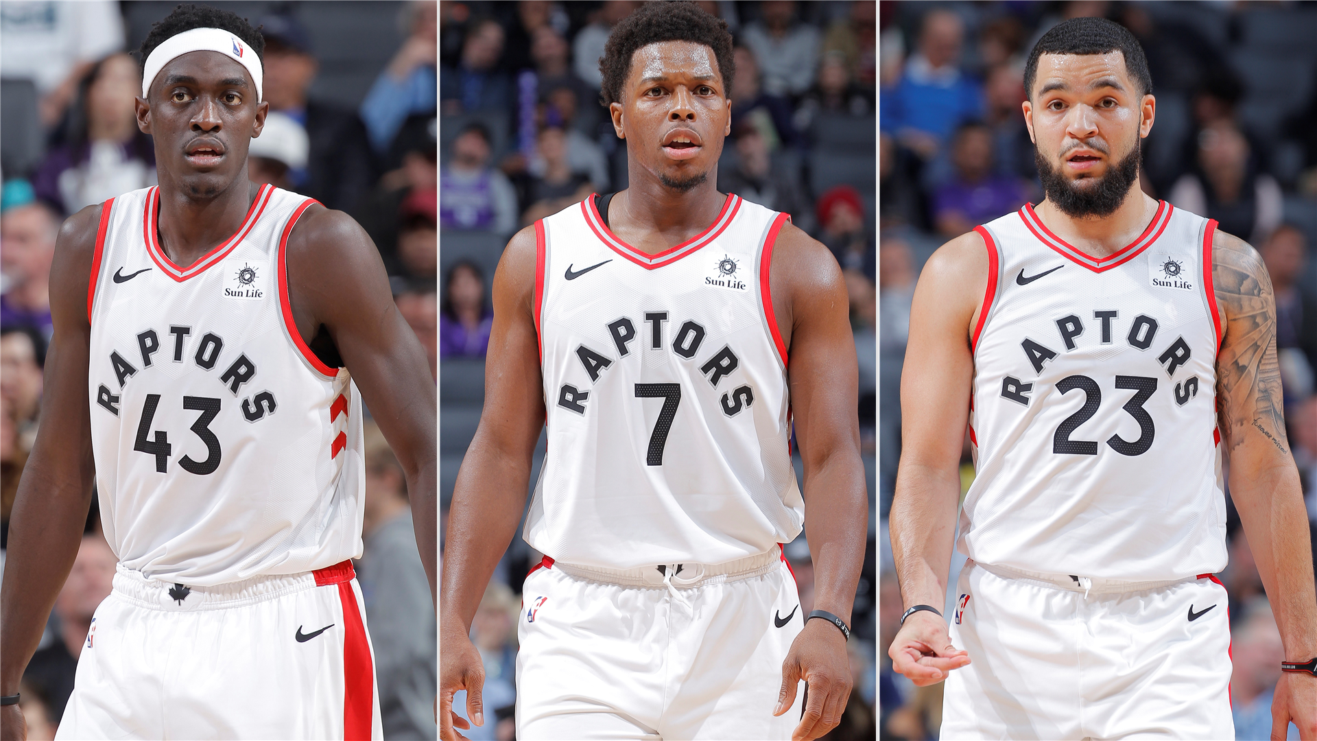 Pascal Siakam Kyle Lowry Fred Vanvleet Split Ftr Nba - Fred Vanvleet Pascal Siakam - HD Wallpaper 