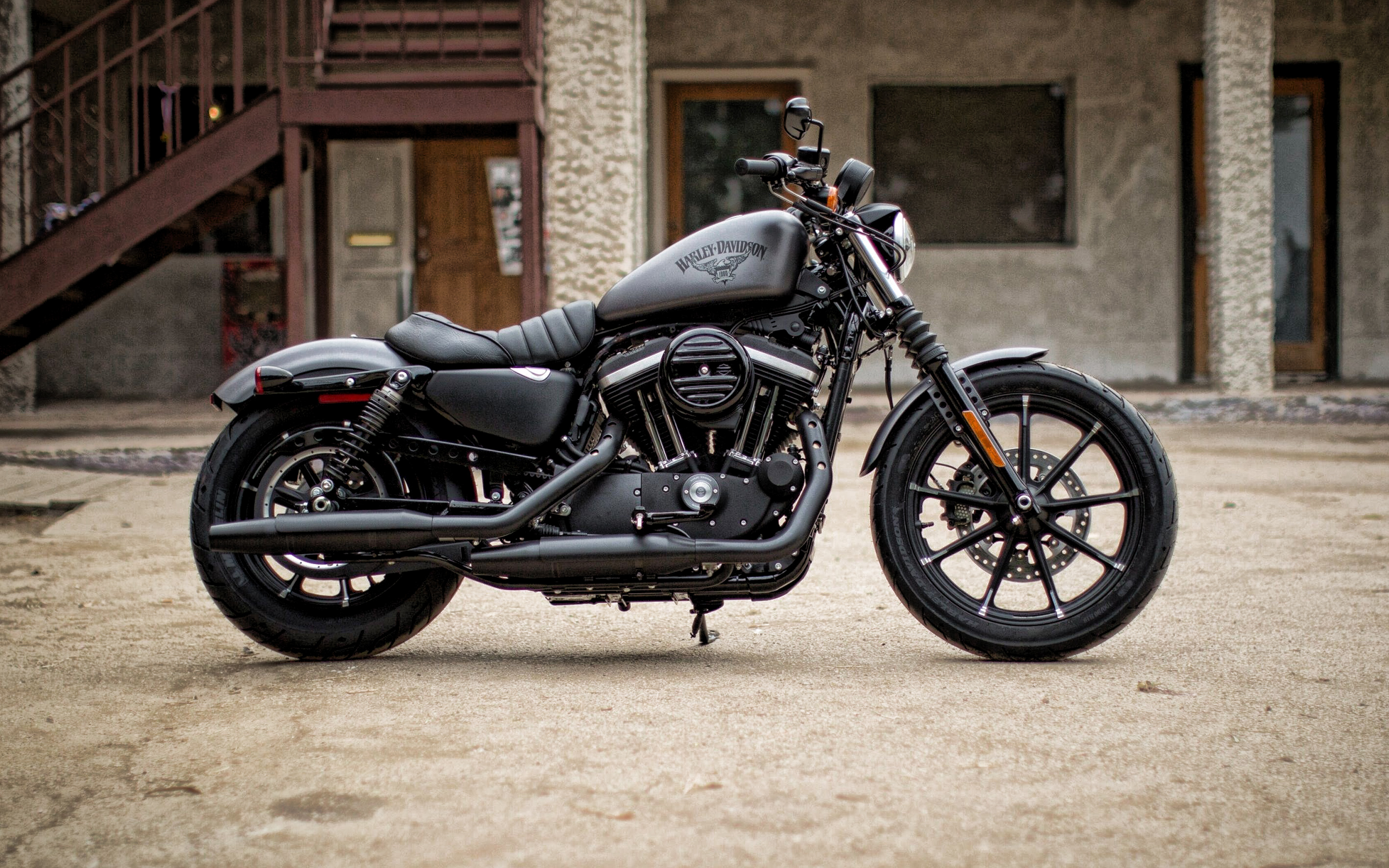 Harley Davidson Iron 883, 2019, Black Motorcycle, Cool - Harley Davidson Iron 883 Grey - HD Wallpaper 