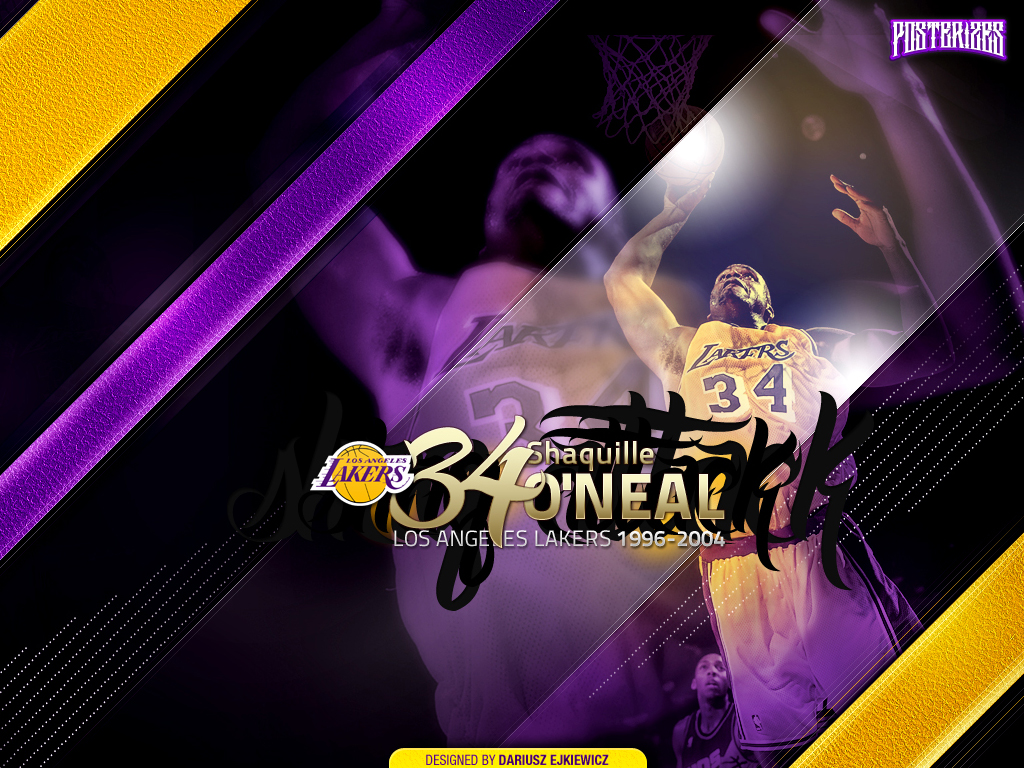 Shaquille Oneal Lakers Ipad - Shaquille O Neal Background Lakers - HD Wallpaper 