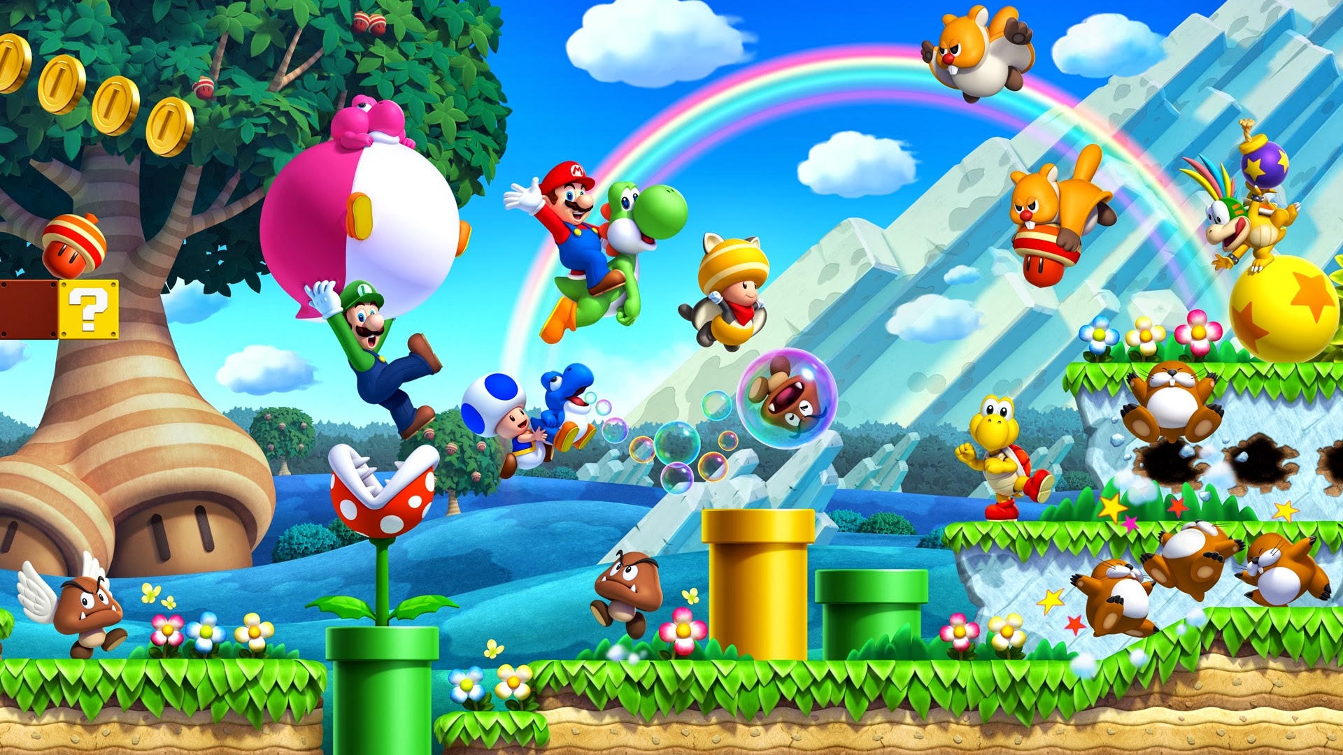 New Super Mario Bros U - HD Wallpaper 