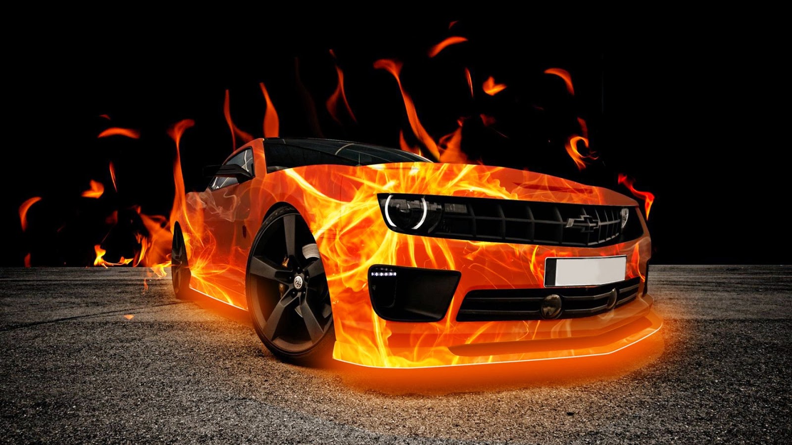 Fire 3d Wallpapers Of Cars For Desktop - 3d Wallpaper Car - HD Wallpaper 