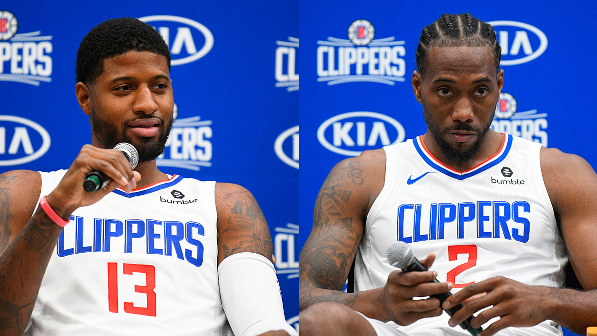 Kawhi Leonard And Paul George Clippers Media Day - HD Wallpaper 