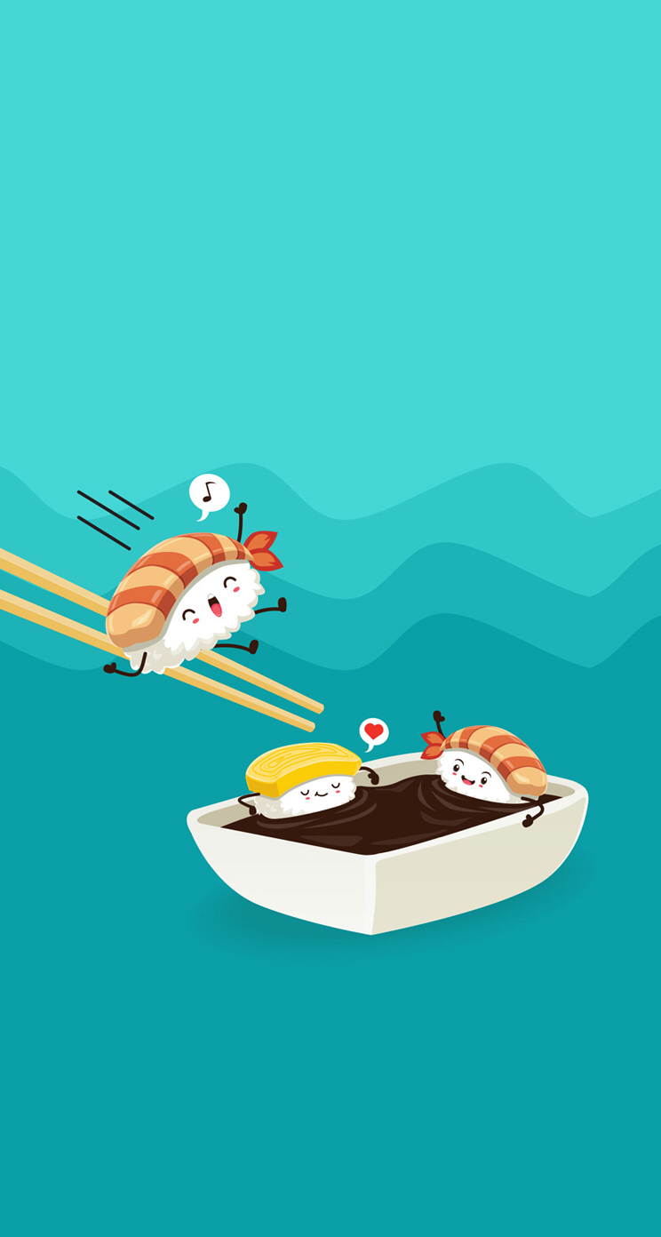 Sushi Wallpaper Cute - HD Wallpaper 