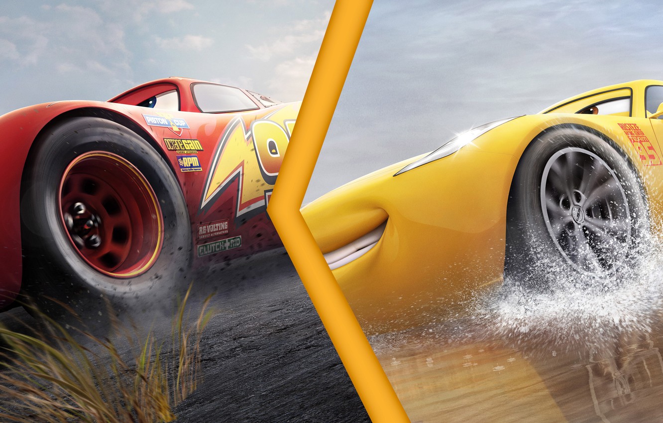 Photo Wallpaper Cars, Animated Film, Animated Movie, - Lightning Mcqueen Cars 3 Movie Poster - HD Wallpaper 