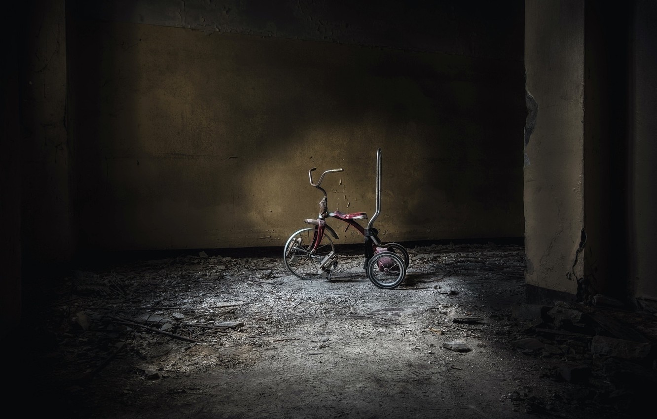 Photo Wallpaper Bike, Background, Room - Hybrid Bicycle - HD Wallpaper 