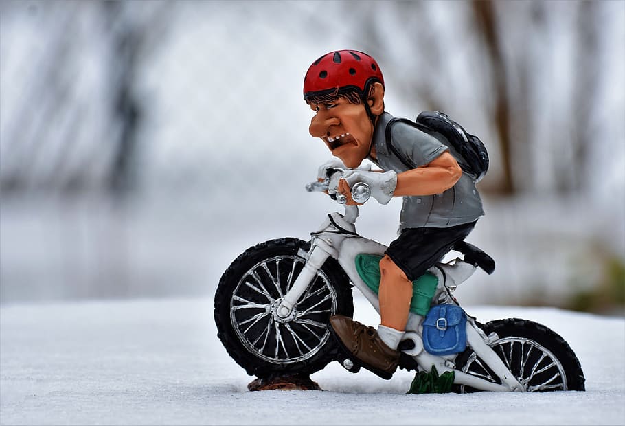 Man Riding On Bicycle Figurine, Cyclists, Cycling, - Never Gets Easier You Just Get - HD Wallpaper 