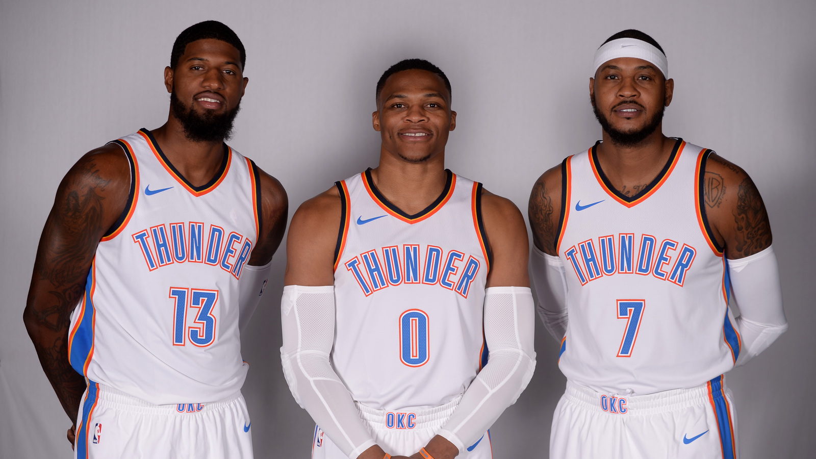 Russell Westbrook Paul George Carmelo Anthony - HD Wallpaper 