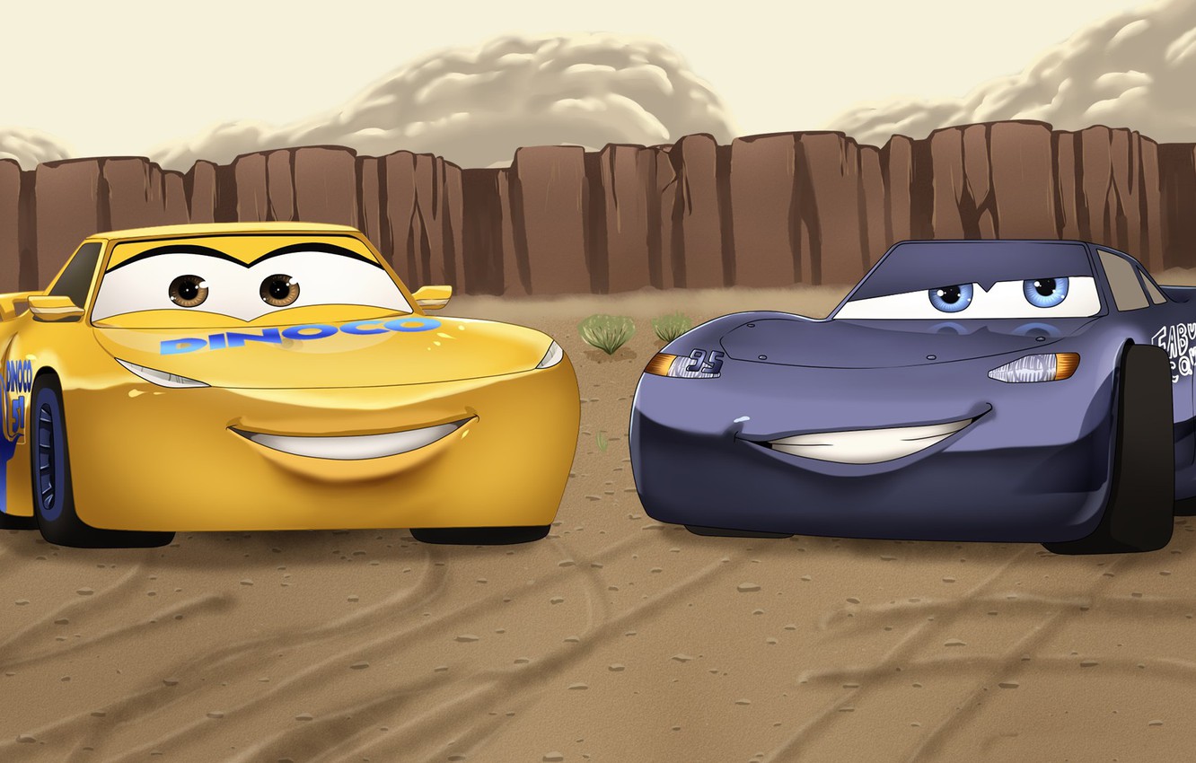 Photo Wallpaper Car, Cars, Animated Film, Animated - Cars 3 Cruz X Storm - HD Wallpaper 